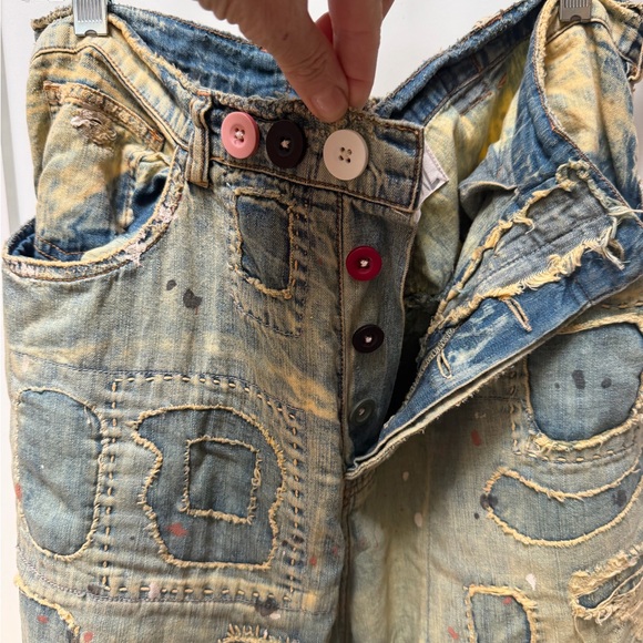 RARE Magnolia Pearl Patchwork Boyfriend Jeans - Picture 9 of 17